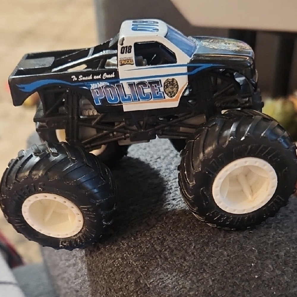 Police Monster Truck Toy - Black and Blue
